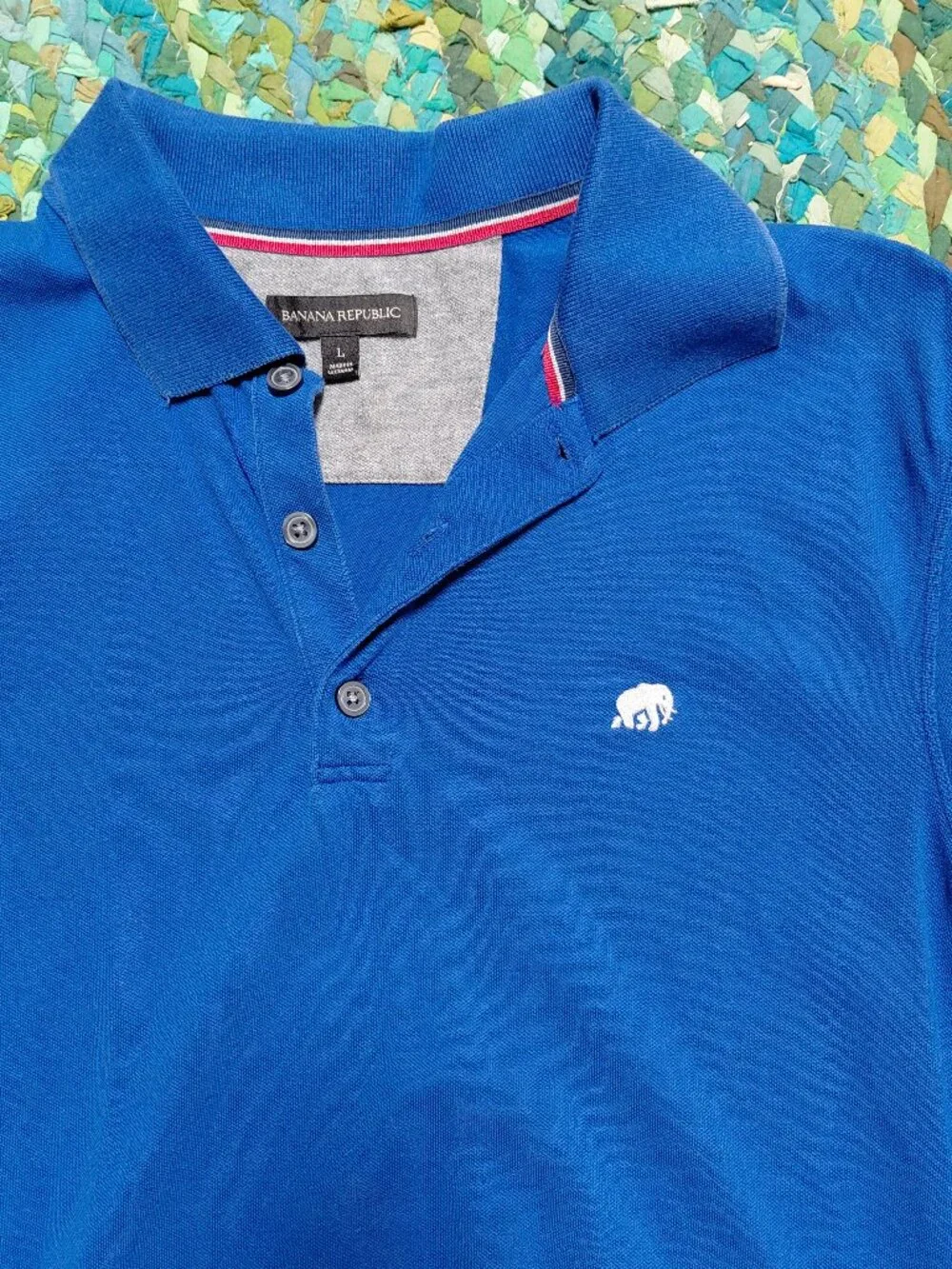 Banana Republic royal blue short sleeve polo shirt.
